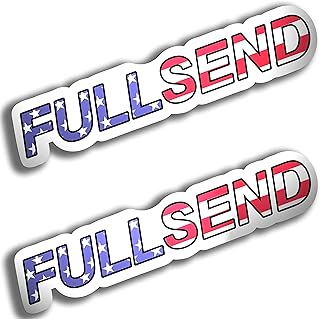 Full Send Stickers (2 Pack) Funny Car Stickers, Dirtbike Sticker Pack or Motorcross Stickers, Send it Stickers or Send it Car Stickers, Great Stickers for Motorcross, Monster Energy Stickers