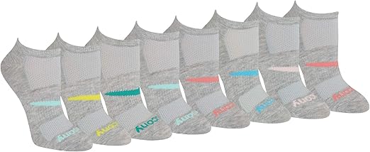 Saucony Women's RunDry Performance Super Lite No-Show Athletic Socks, (8 Pairs)