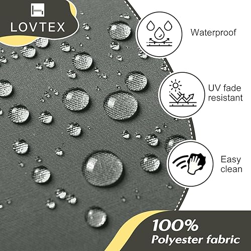 Miniatura 2 de LOVTEX - Cojines de muebles de patio para interiores y exteriores de 16 x 185 x 3pulgadas resistentes al agua para silla de esquina cuadrada juego