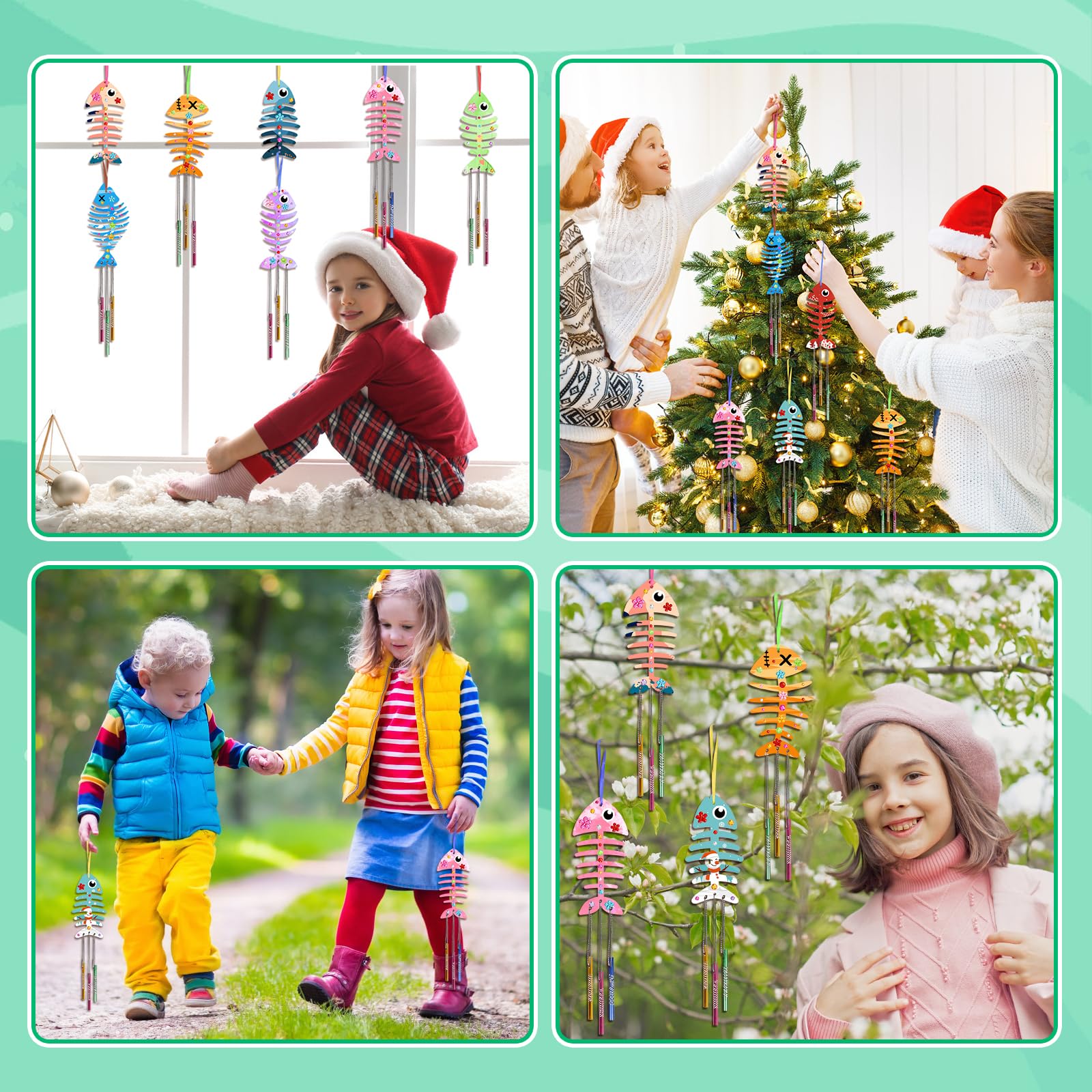 Ensemble De Carillon Vent Sirène Enfant Du Balcon Kit Carillons Éoliens