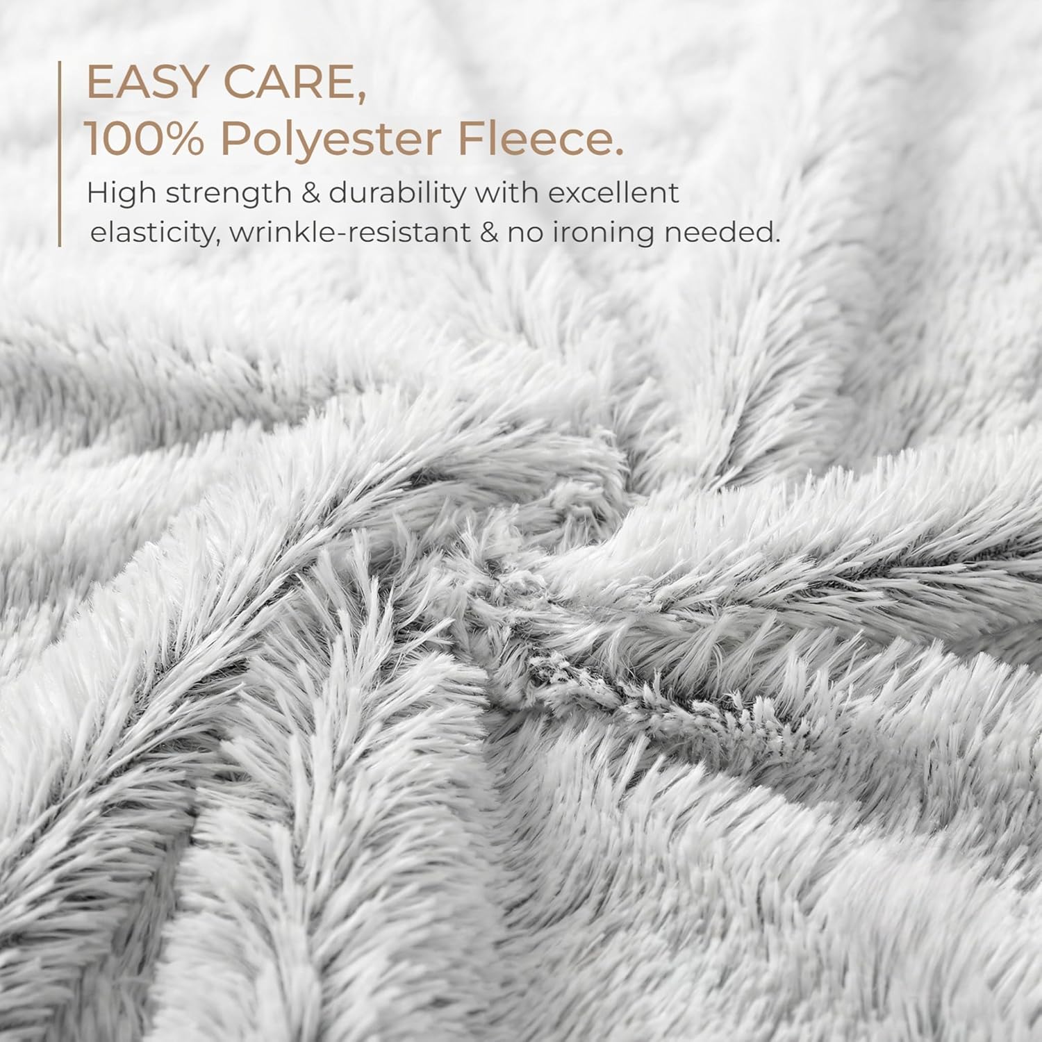 PJYuCien Dog Blankets for Large Dogs Washable - Fluffy Fuzzy Cat Blanket for Couch, Puppy Throw for Furniture with Polyester Fleece, Super Soft Plush for Pet Kitten Doggy, Grey, 60" x 80"