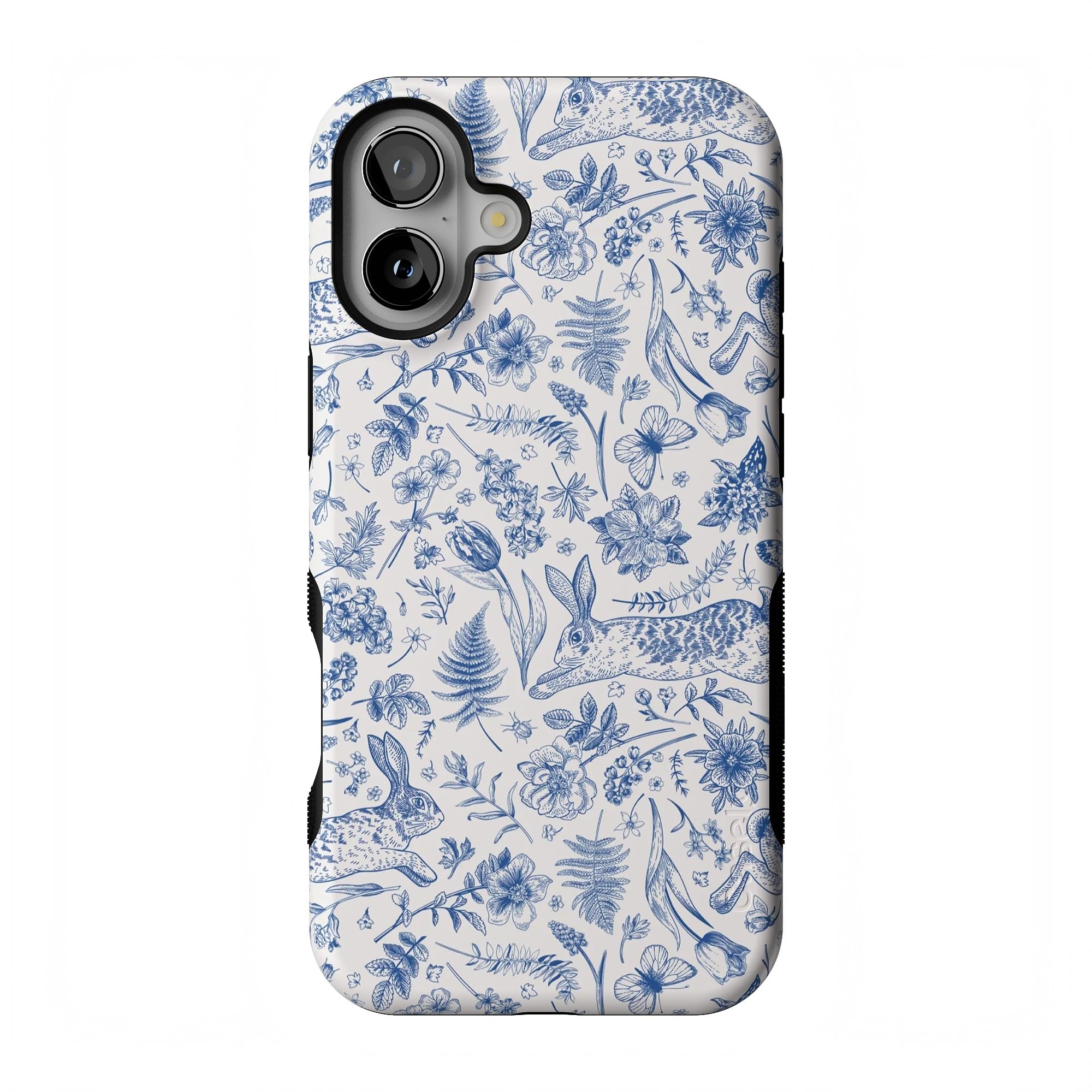 Casely iPhone 16 Plus Case | Hop & Bloom | Bunny Toile | Bold Protective Design | Compatible with MagSafe