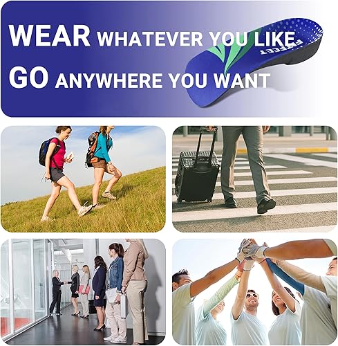 Miniatura 7 de Plantillas para fascitis plantar, plantillas de soporte de arco de 34 de longitud para mujeres y hombres, inserciones de zapatos para pies planos,