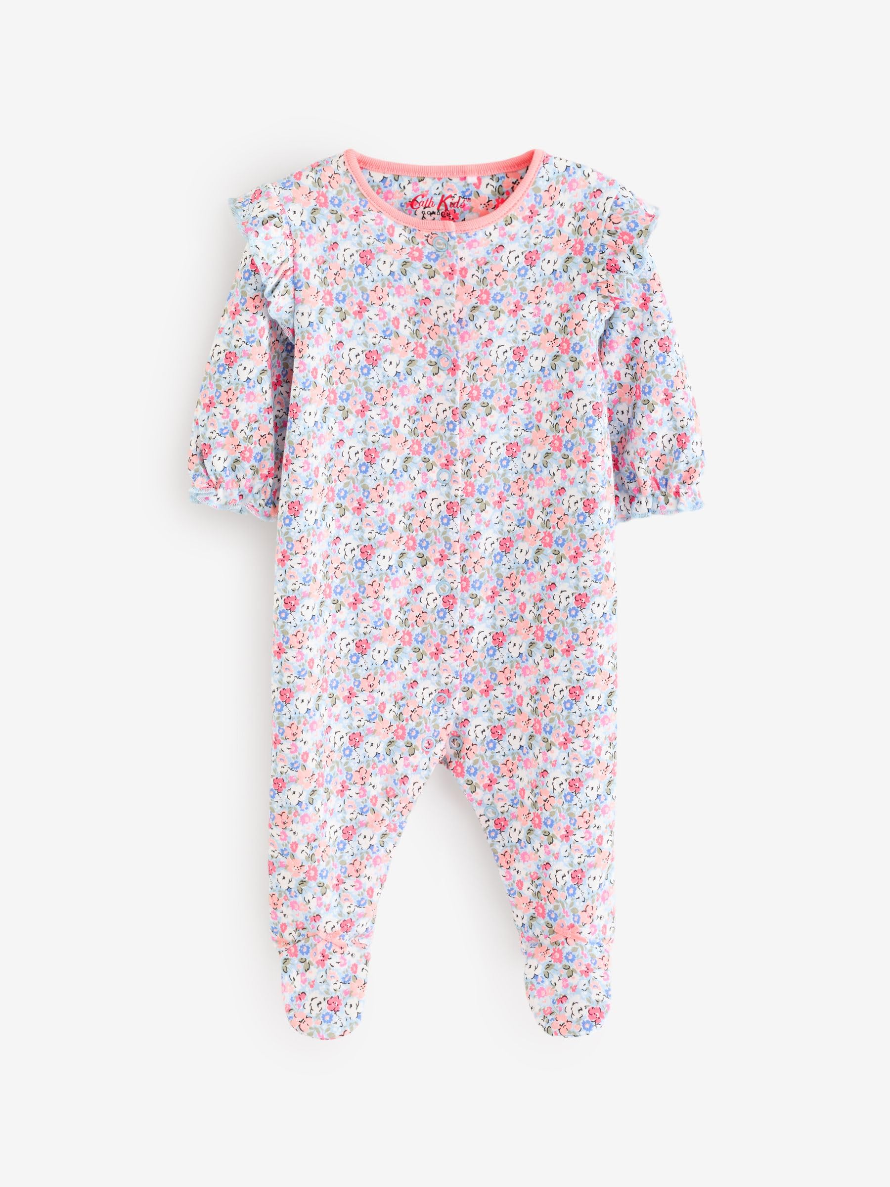 NEXT Baby Mädchen Cath Kidston Florale Babyschlafanzüge aus 100% Baumwolle, 3er-Pack