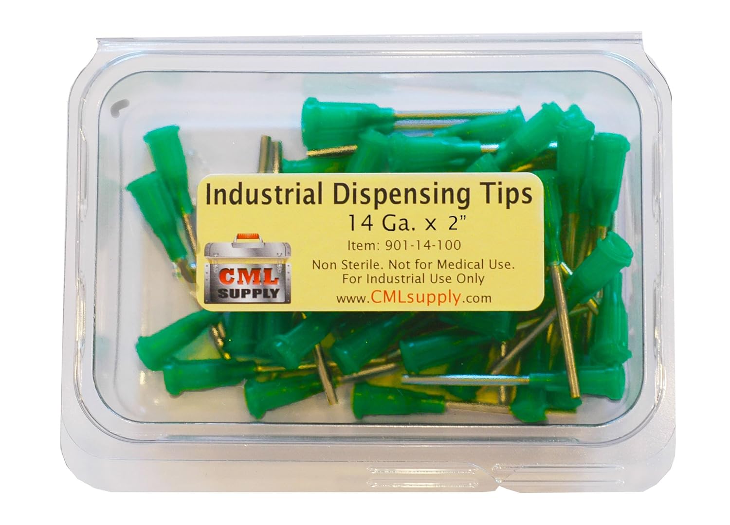 Blunt Tip Dispensing Fill Needle 14ga x 2" Olive Green 50 pcs