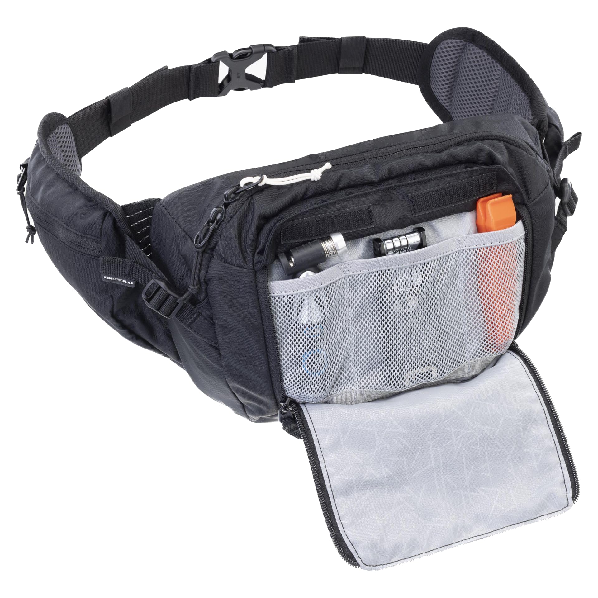 EVOC HIP Pack 3 Hüfttasche, Bauchtasche (komfortable Gürteltasche mit Trinkblasenfach, AIR Flow Contact System, Volumen: 3 l)