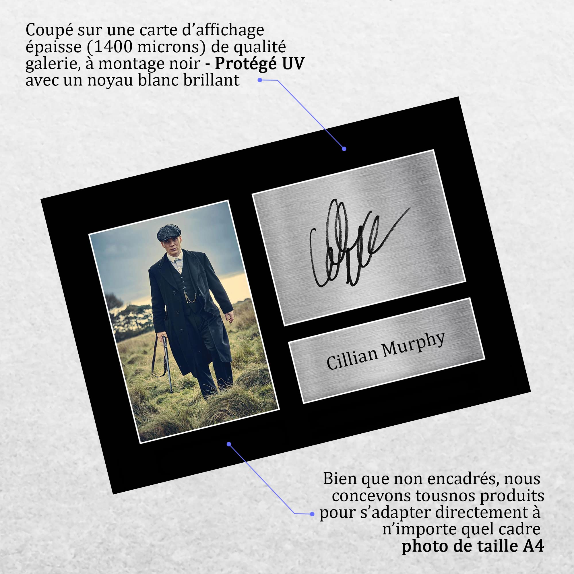 A4 Cillian Murphy Peaky Blinders Imprimé Signé Autographe Photo