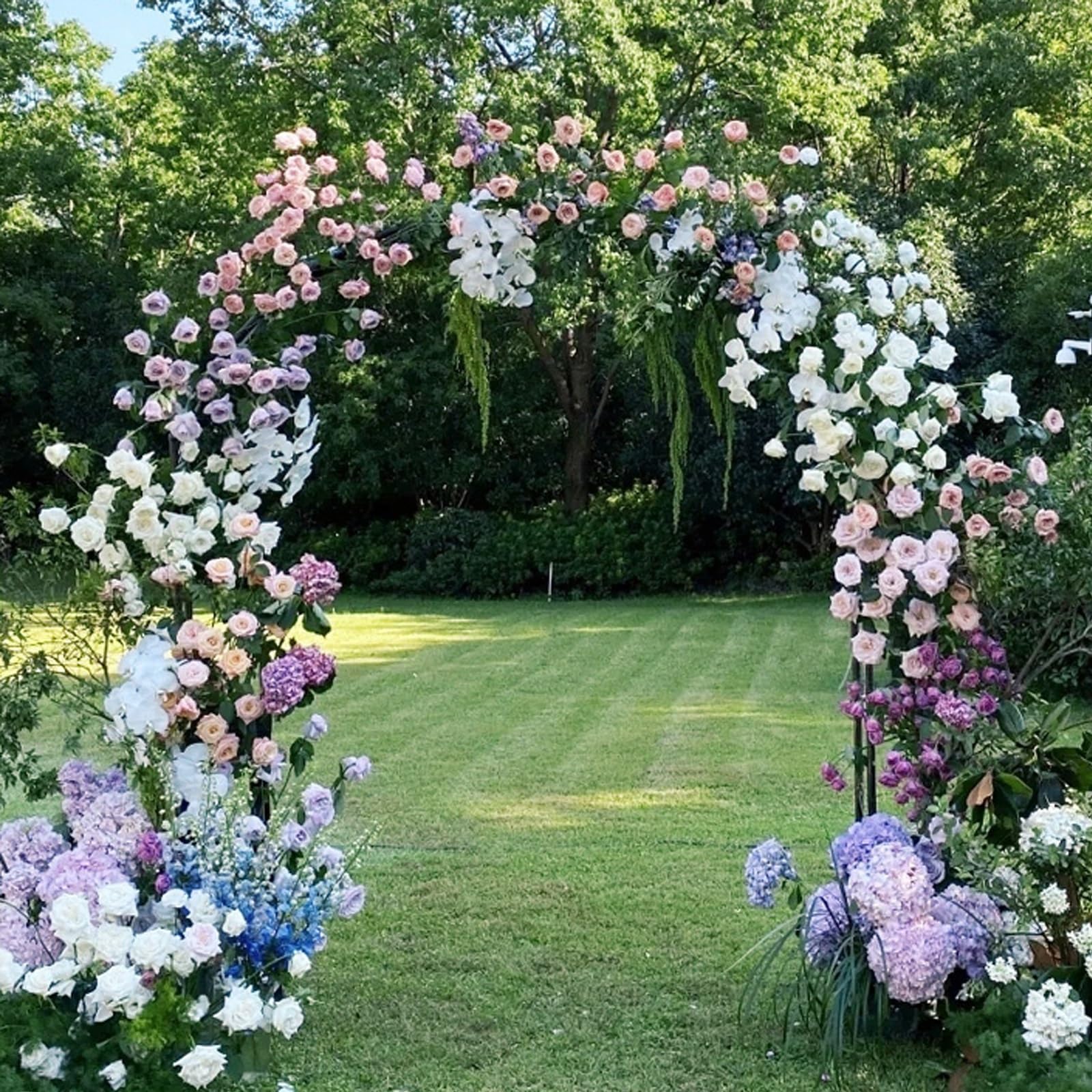 SEVSO Cenador De Jardín Negro Para Varias Plantas Trepadoras, Arco De Metal  Con Bases, Arco De, image size:1600x1600