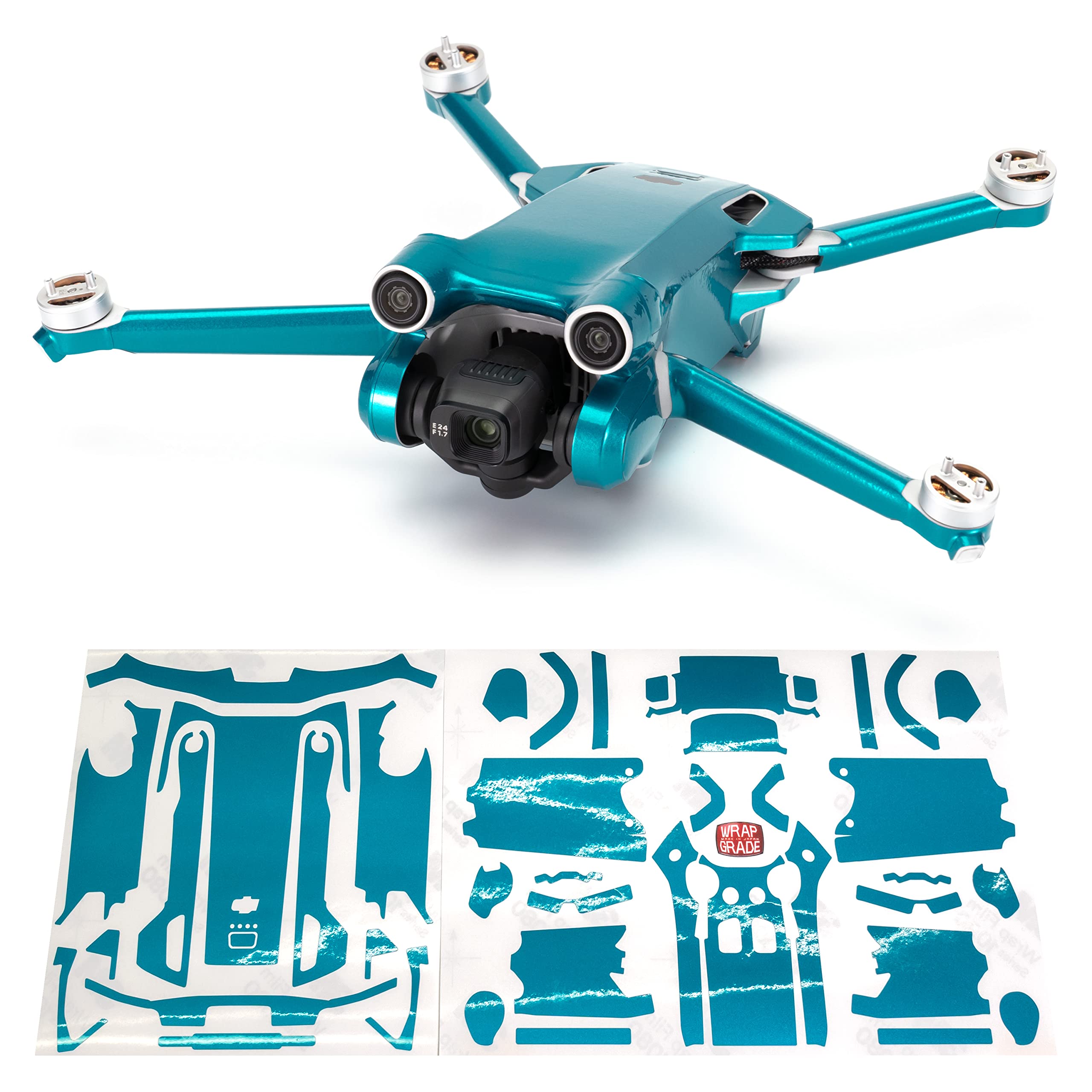 WRAPGRADE Skin Compatible with DJI Mini 3 Pro (CARIBBEAN BLUE)