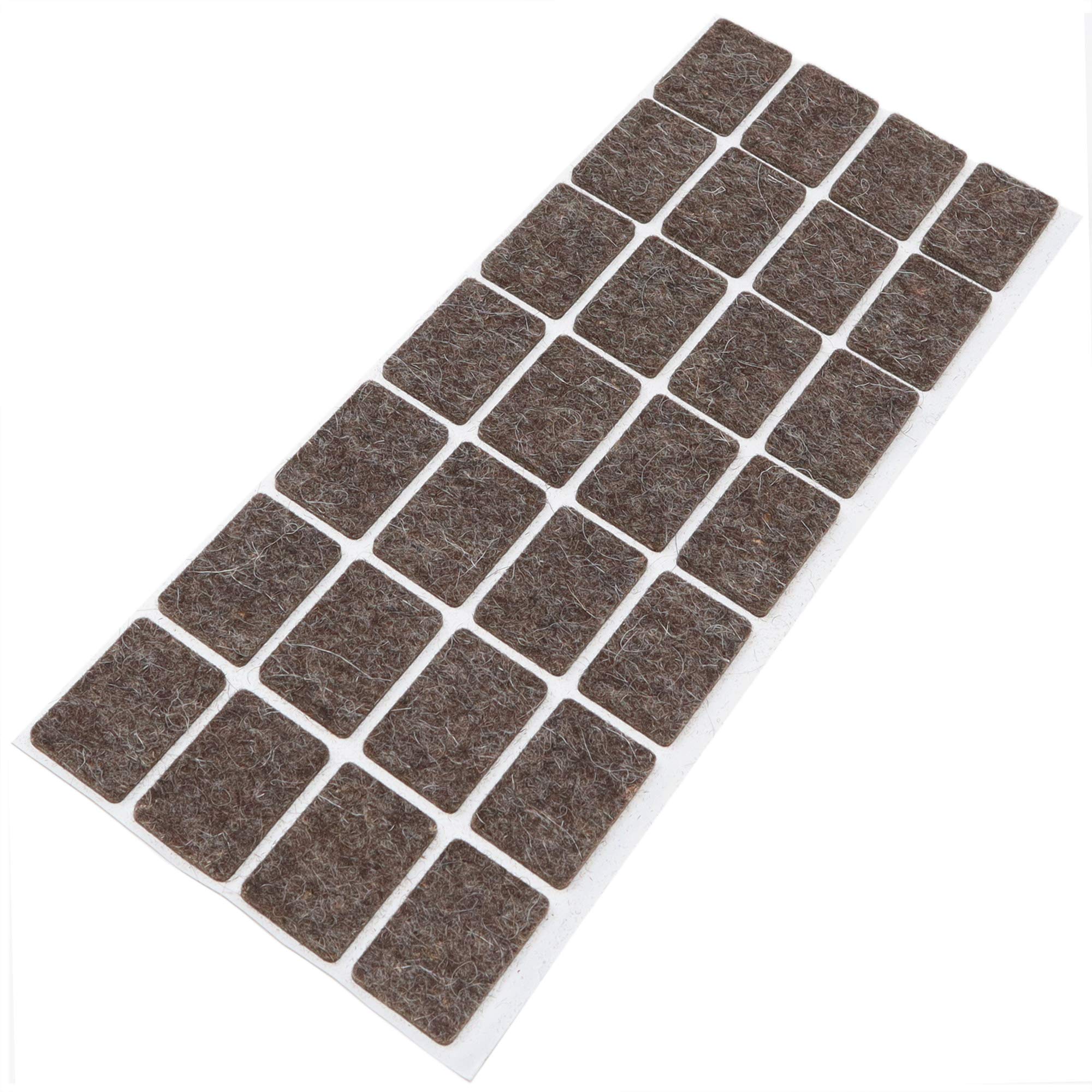 Tampon Chaise Carré 32 X Patins En Feutre - Blancs 25x25 Mm - Carré - épaisseur 3,5 Mm Feutre Blanc