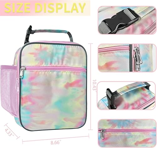 Miniatura 3 de Lonchera para niñas, lonchera pequeña para niños, adolescentes, adultos, estudiantes, lonchera reutilizable para adolescentes, lonchera portátil