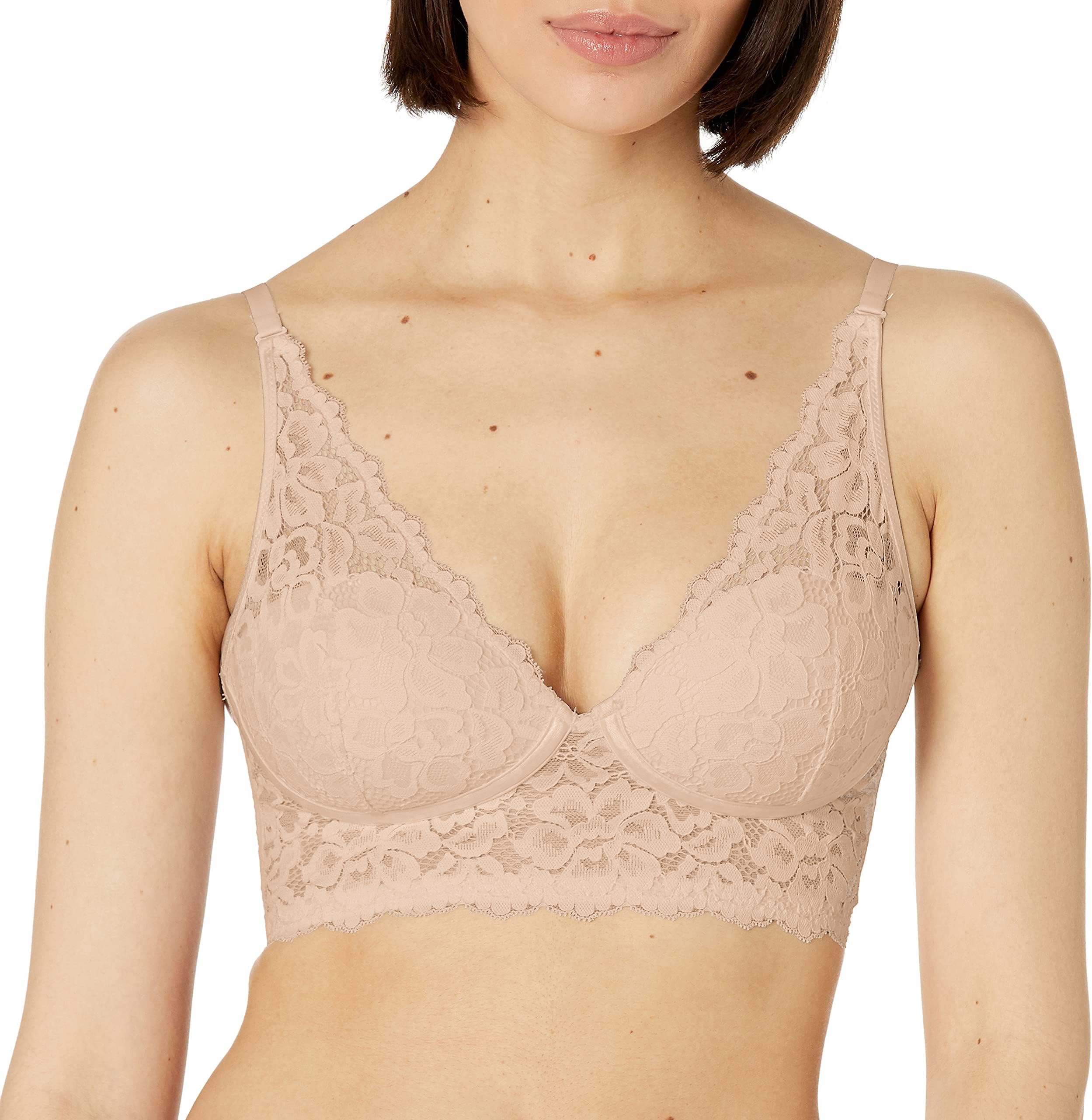 Pure Comfort Lace Bralette, Our Best Longline Bralette for Women, Convertible Wireless Bra