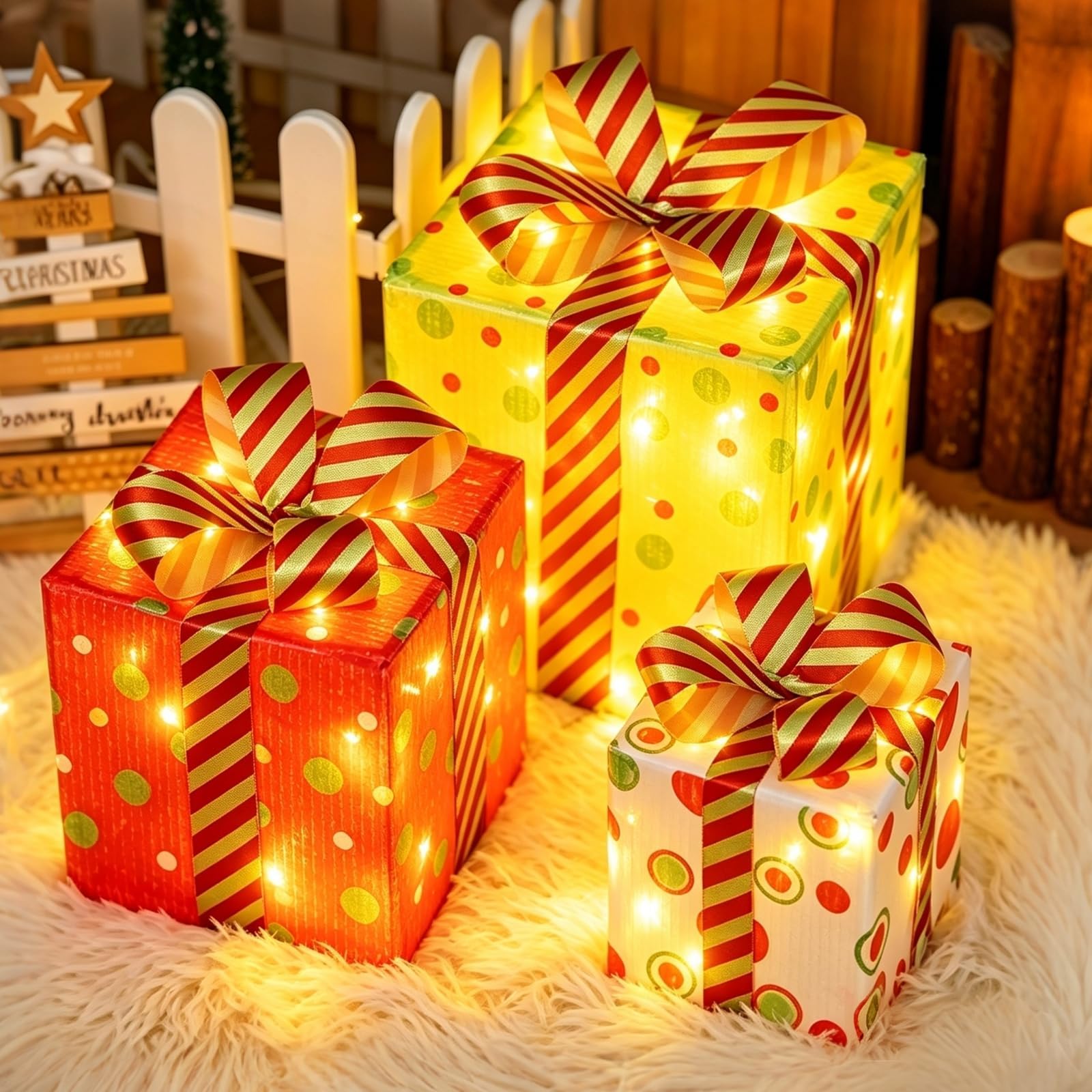 wokdsbl 3PCS Light Up Boxes