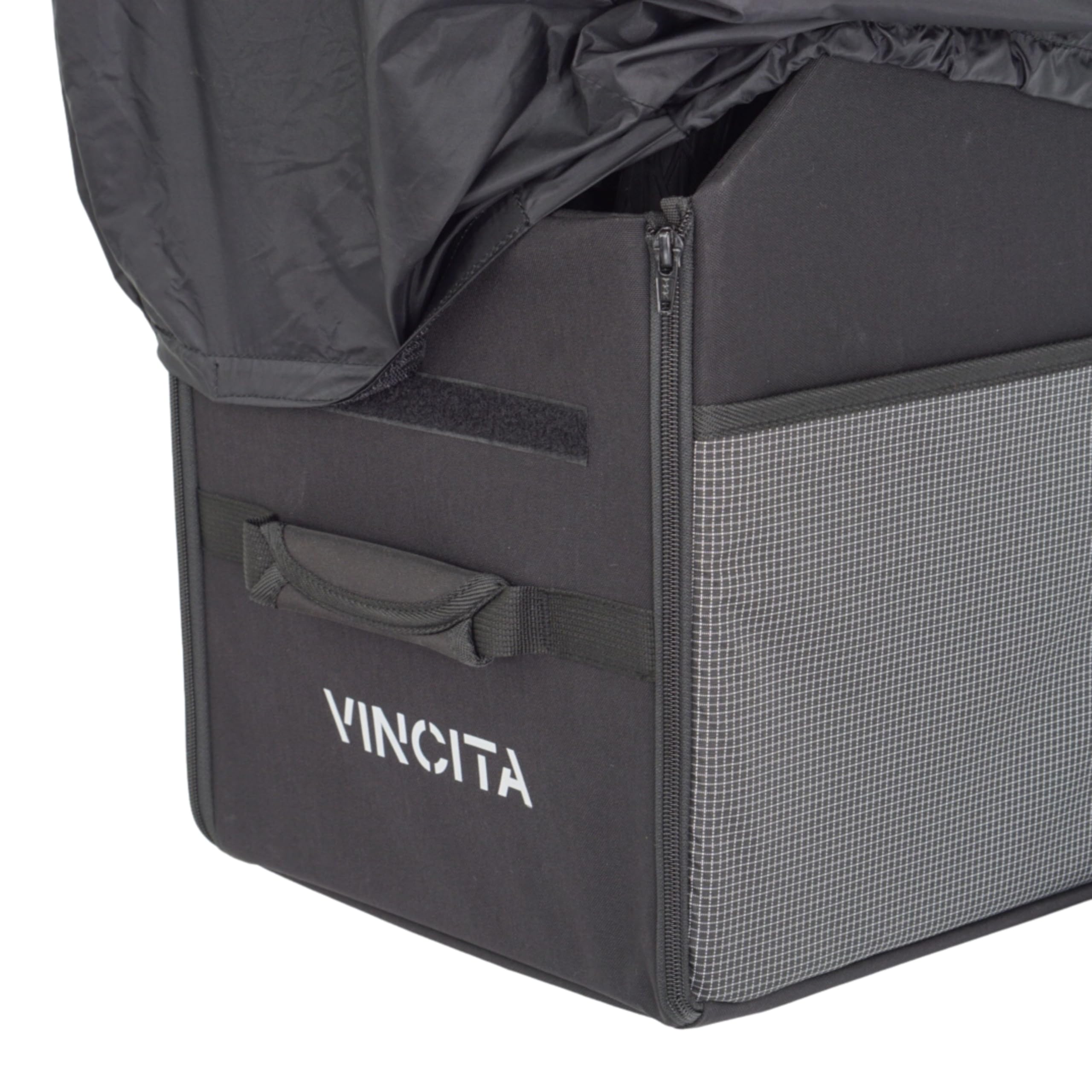 Keeper Box 2.0 - Caja plegable para bicicleta, solución de almacenamiento de bicicletas, apta para bicicleta, mantén la bicicleta vertical en el maletero del coche para ahorrar espacio (negro con
