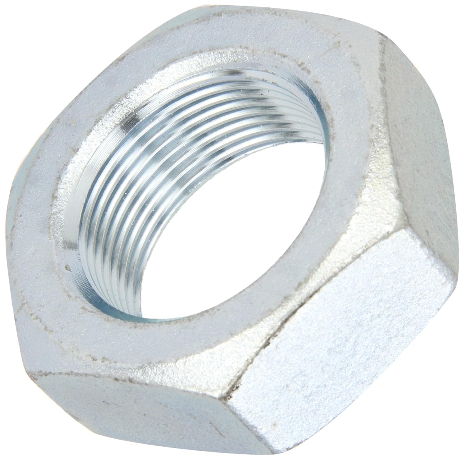 Steel Hex Jam Nut, Zinc Plated Finish, Grade 5, ASME B18.2.2, 1/4"-20 Thread Size, 7/16" Width Across Flats, 5/32" Thick (Pack of 100)