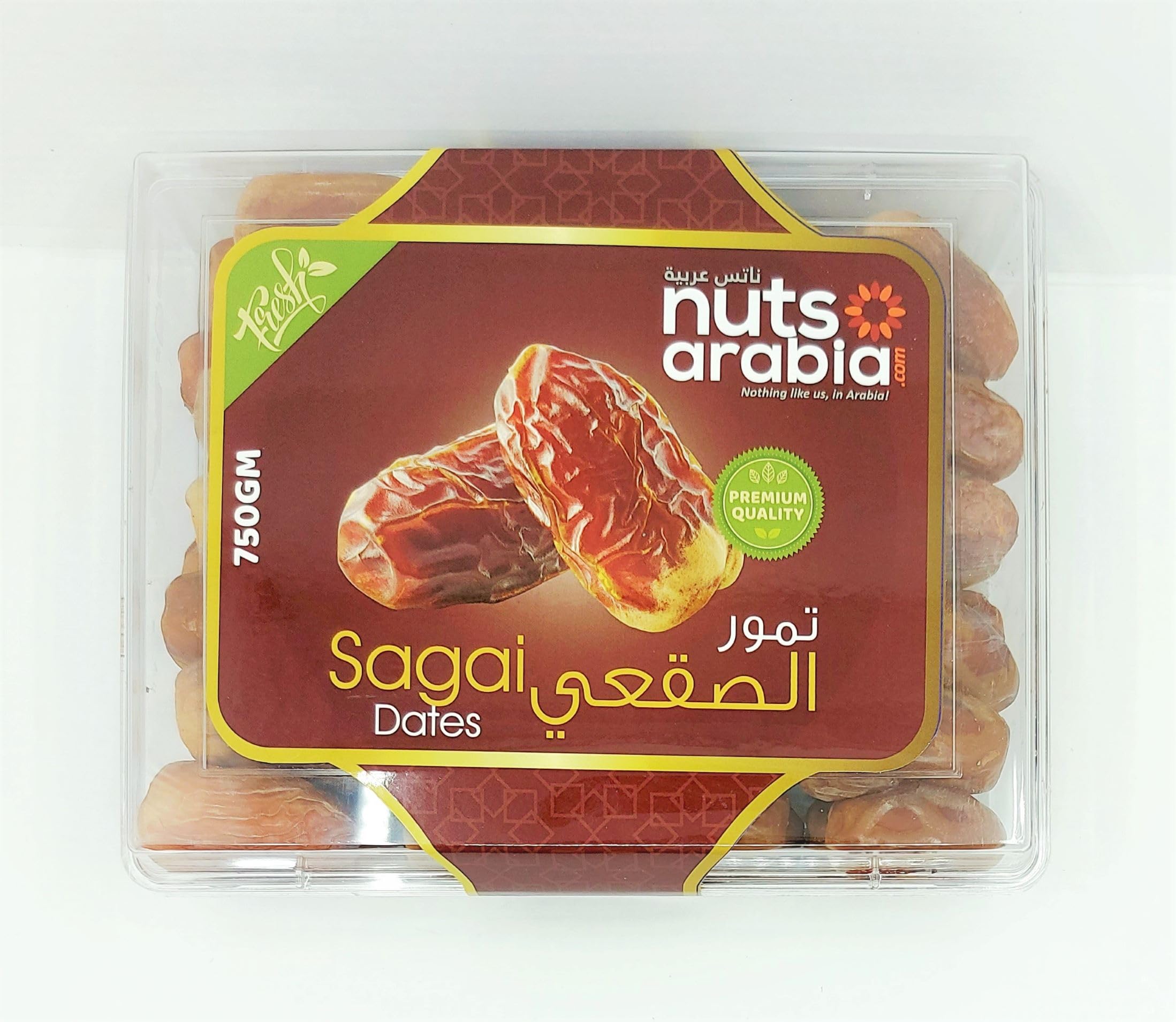 NutsArabia Sagai Dates | Naturally Sweet, Soft & Delicious Khajoor | Dry Fruits for Pregnant Women, Babies, Adults | No Preservatives | Fiber Rich | Perfect for Snacking, Cooking & Baking - 750 gm