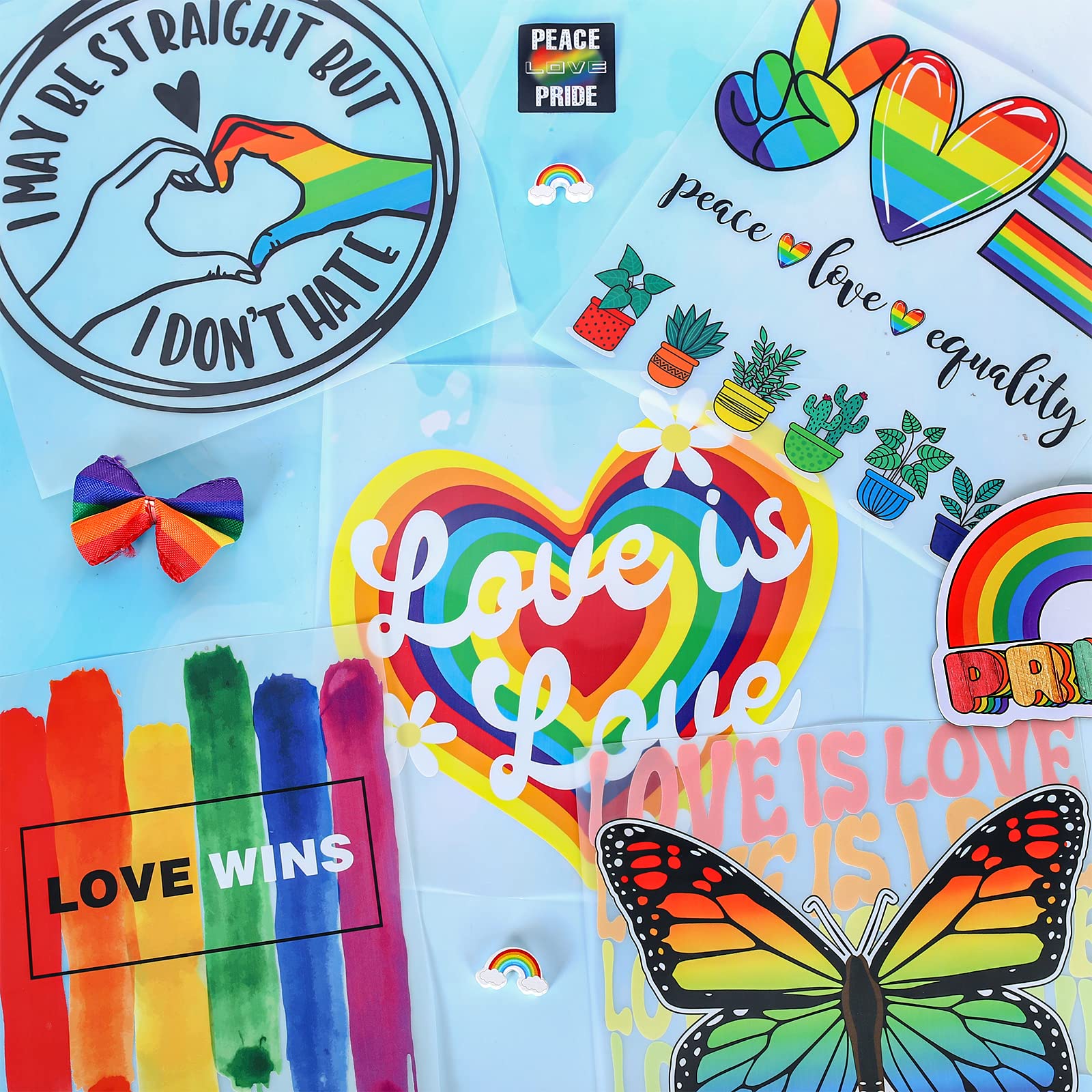 Gay Pride LGBTQ Rainbow Die Cut Vinyl Bubble Free Stickers Decorative