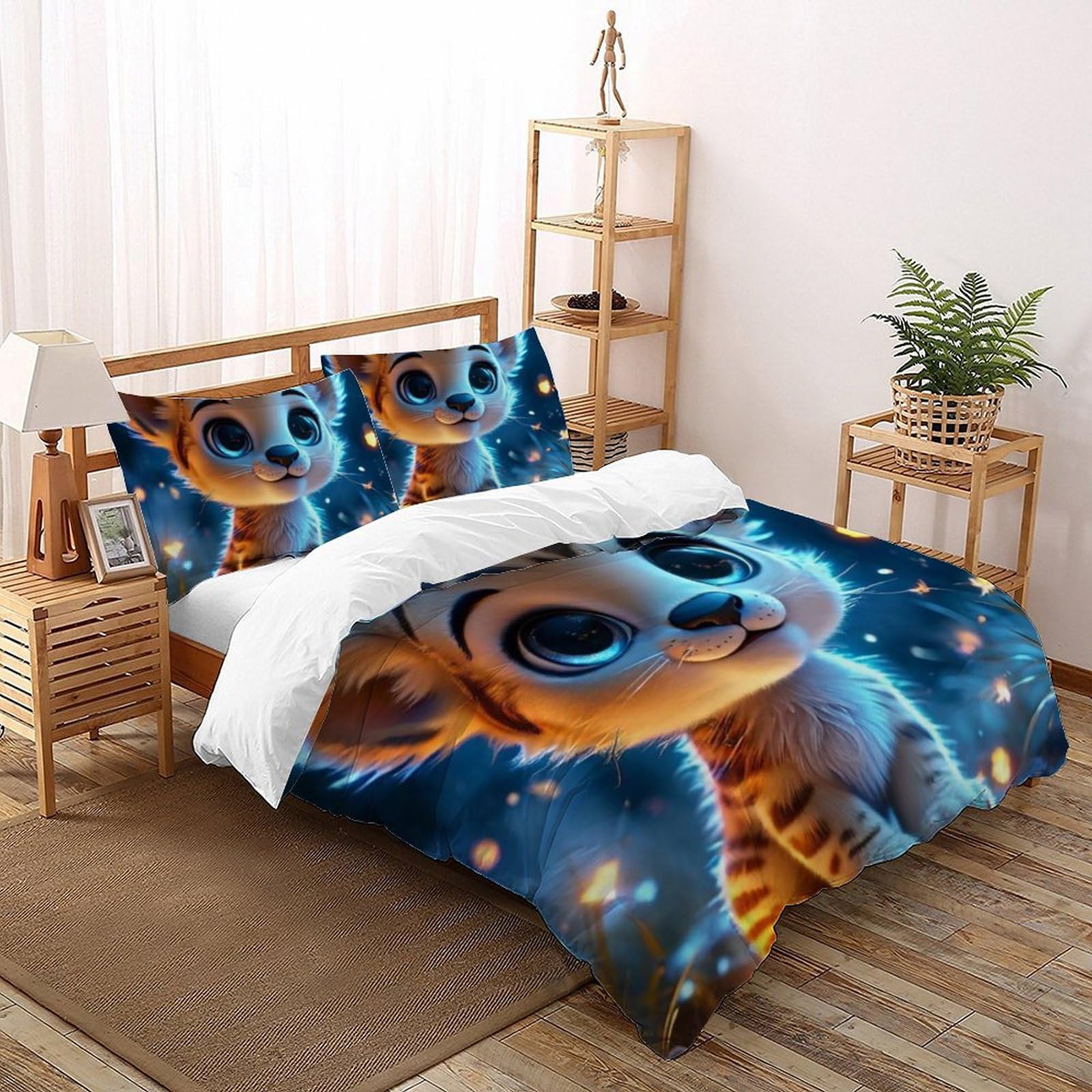 Housse de couette tigre imprimé 3D pour transformer la chambre d'un garçon passionné de Japon
