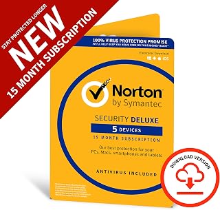 Norton Security Deluxe 2019 | 5 Devices | 1 year + 3 months | Antivirus included | PC|Mac|iOS|Android | Download