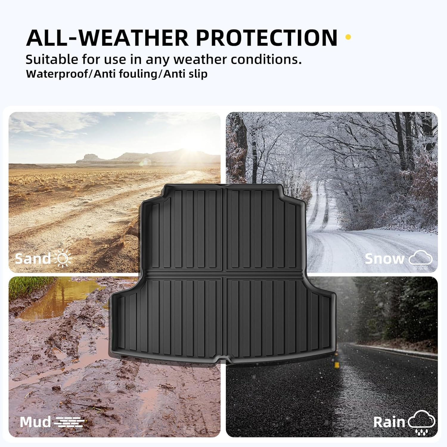 SMABEE Cargo Liner for Nissan Altima 2026 2025 2024-2019 All Weather Trunk Mat for 2025 Altima Accessories Boot Liner TPE Protective Pad Anti-Slip Waterproof Interior