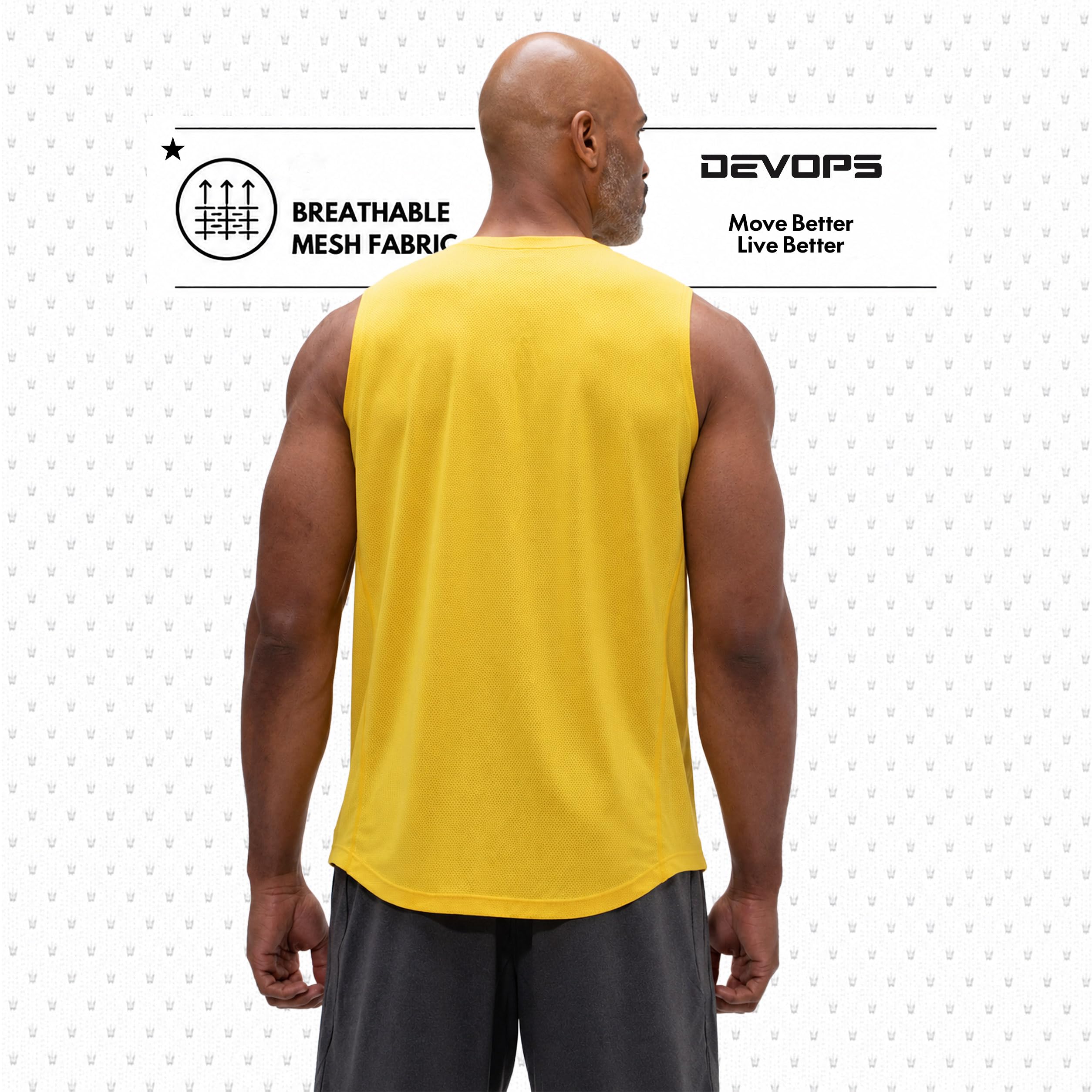 Devops Y Fit Tank Top Entrenamiento Hombre (Pack de 3)