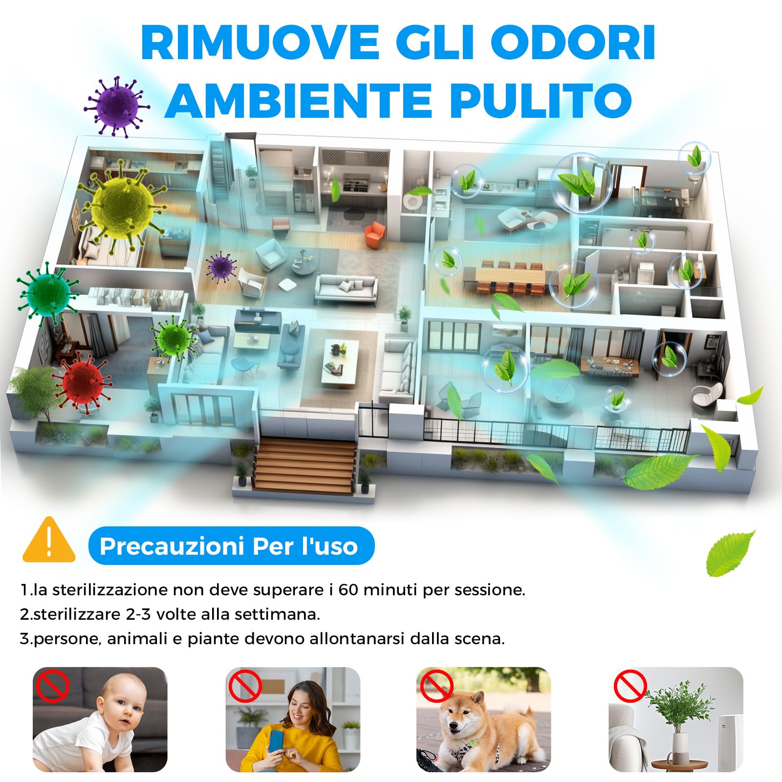 45W Lampada di Disinfezione Dell'ozono,E27 Lampada di Disinfezione UV con telecomando e timer,Lampada Germicida Con Luce Dell'ozono