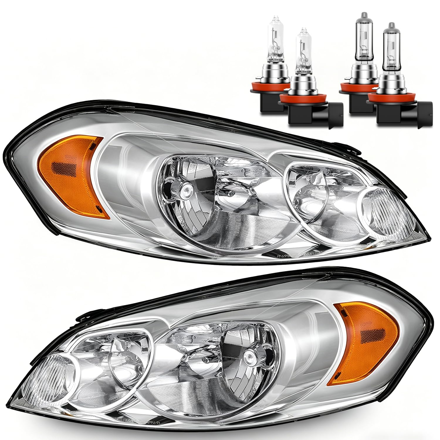 Photo 1 of **1 LIGHT HEAVILY SCRATCHED**** Vizotae Headlights Assembly W/Bulbs for 2006-2013 Chevy Impala for 14-16 Chevy Impala Limited, 06-07 Chevy Monte Carlo, Driver and Passenger Side