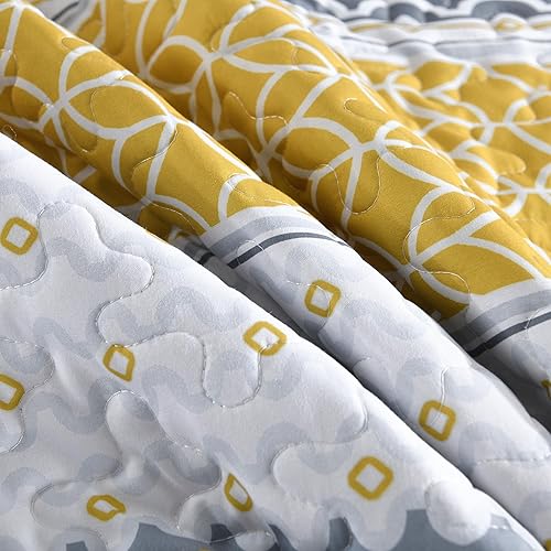 Vista 92 de DJY Juego de edredón a rayas tamaño Queen, juego de colcha bohemia de 3 piezas de color verde salvia, juego de ropa de cama de microfibra suave