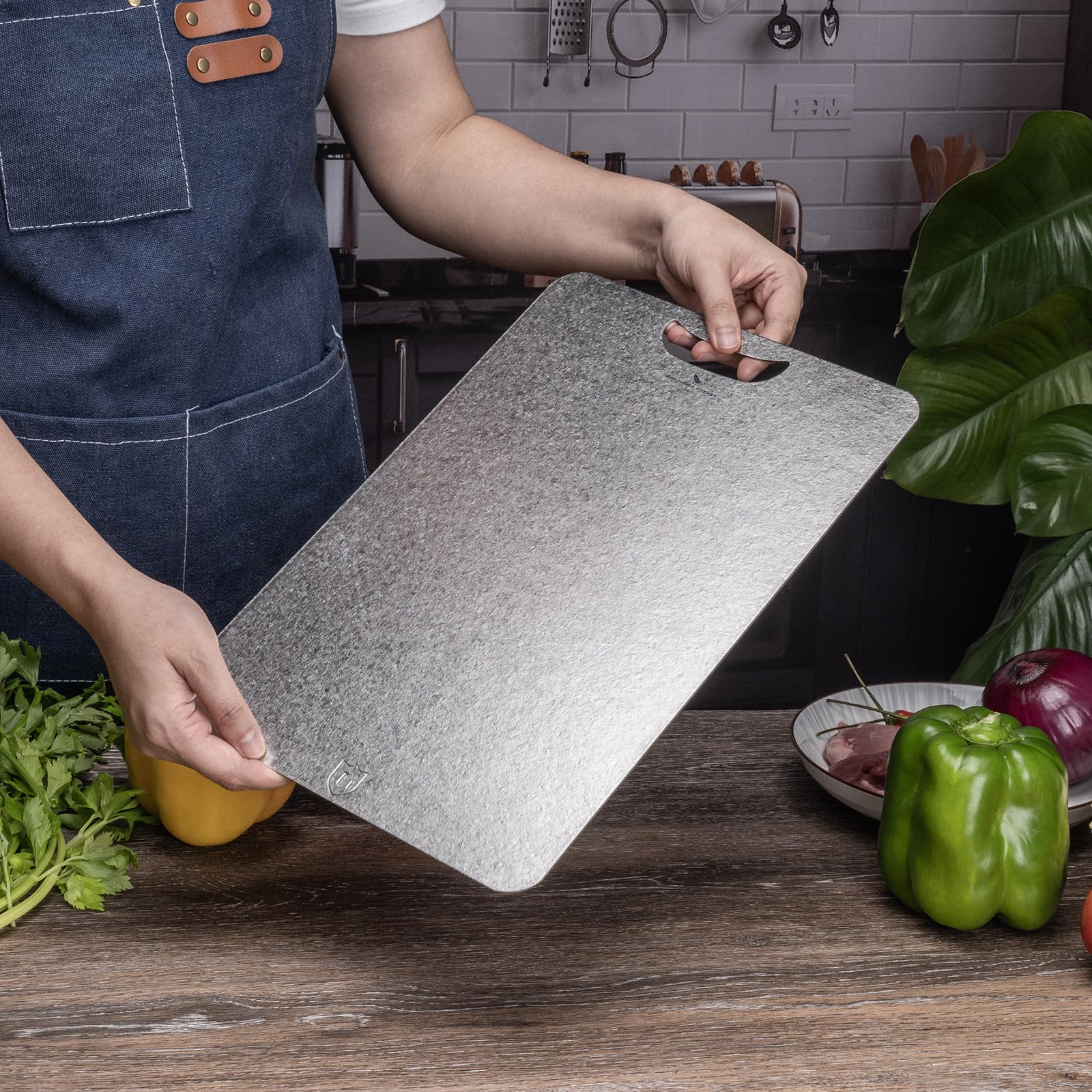 Boundless Voyage Titan Schneidebrett Doppelseitiges Schneidebrett-Set für Küche und Kochen im Freien (mittel)