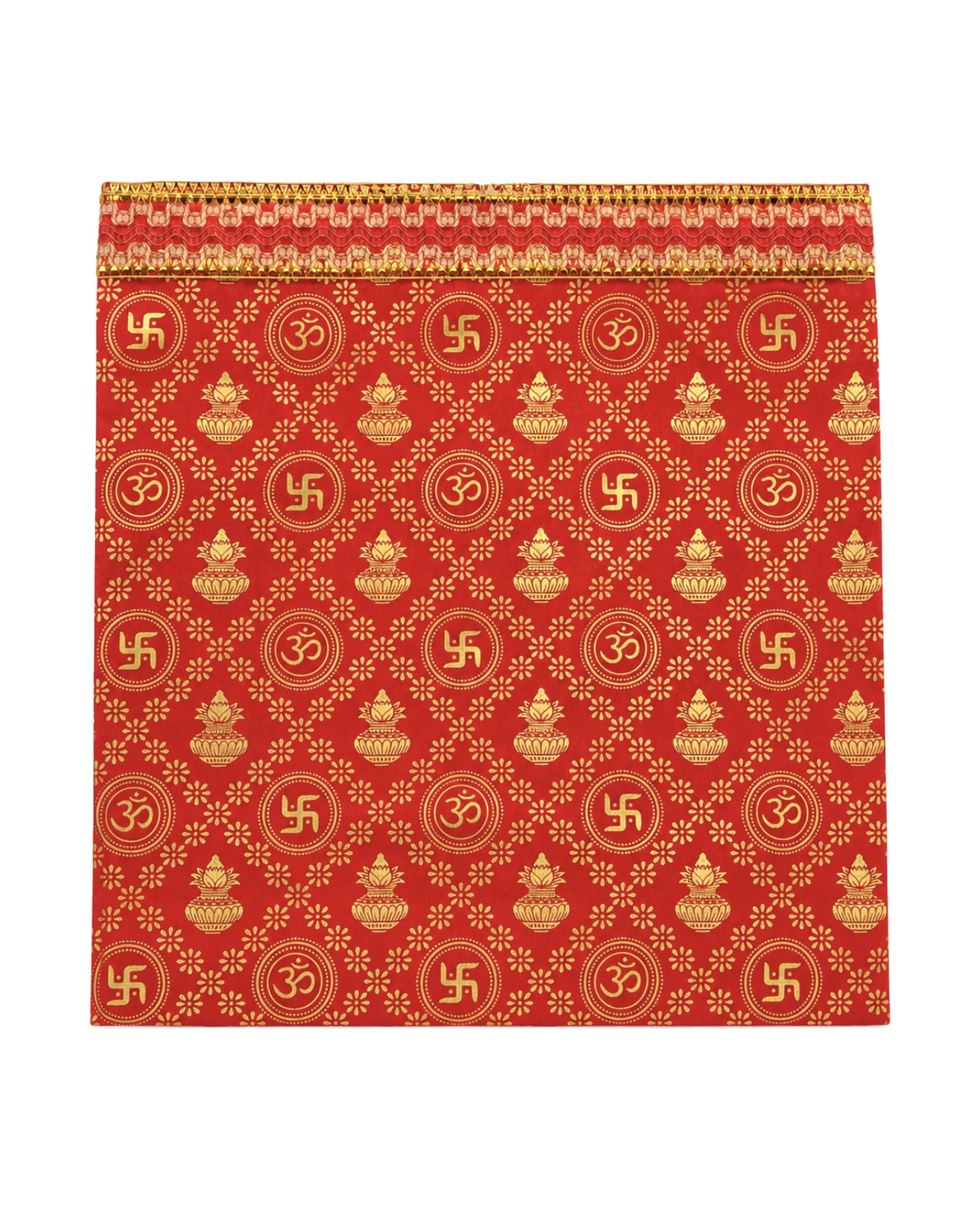 Parkash Store - MATA Rani Chunari | Red and Golden Puja Chunri 2 Metre | Offering Cloth for Idols, Navratri Pooja, Kanya Puja,Kanjak and Festive Decorations at Home | Big Size-2 metre-picture-25