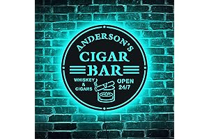Personalized Tatiana Cigar Bar Home Bar Colorful LED Neon Light Sign