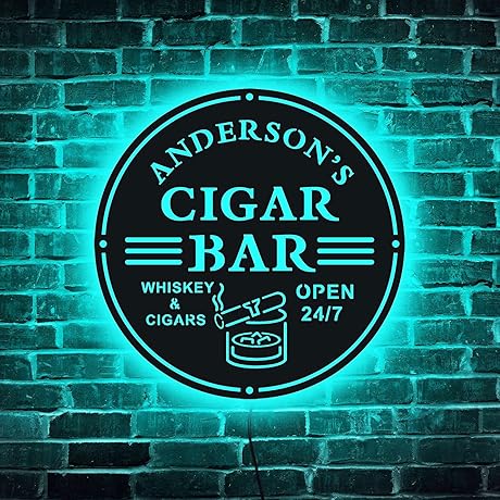 Personalized Tatiana Cigar Bar Home Bar Colorful LED Neon Light Sign