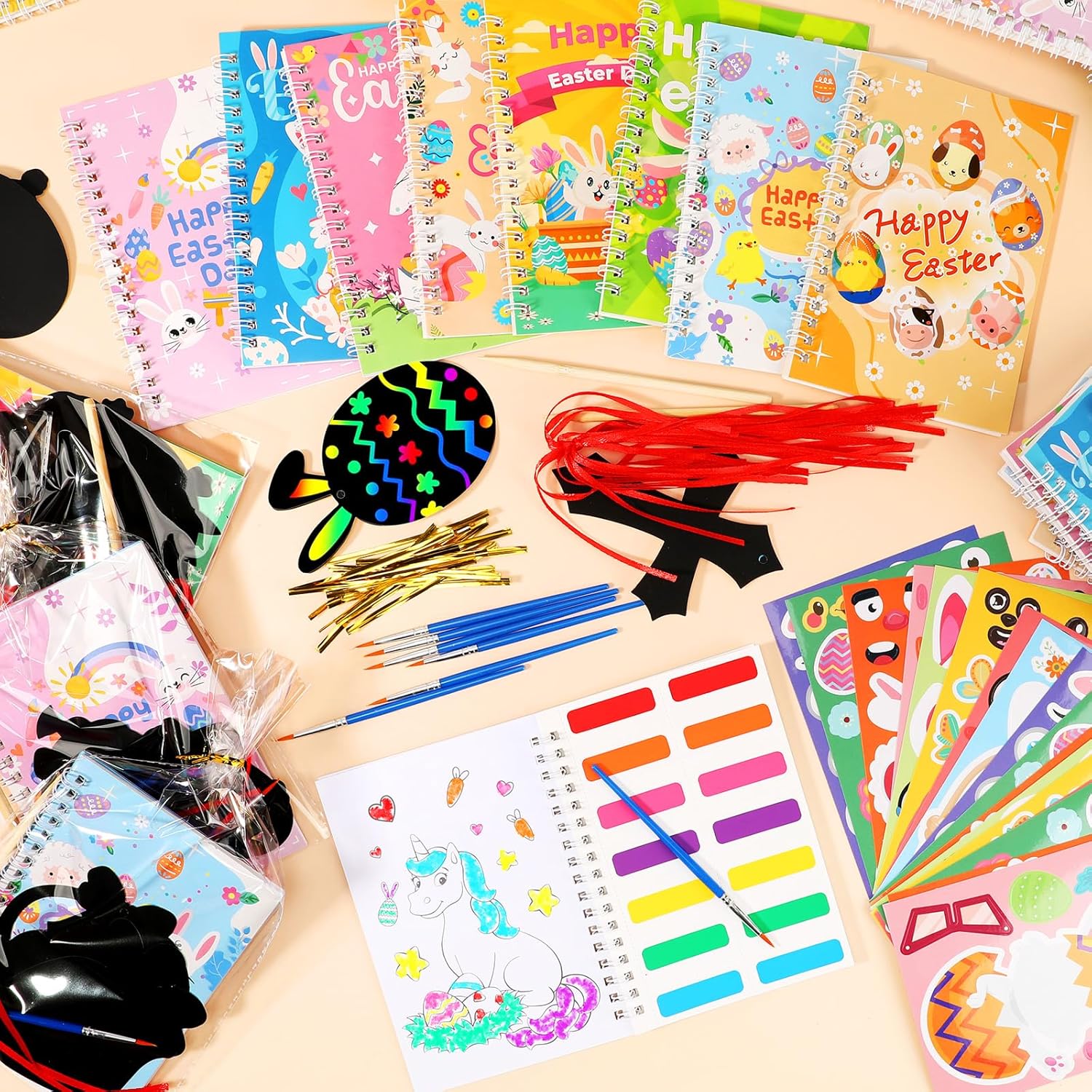 Easter Party Favors for Kids, 24 Pack Water Coloring Books Set Toys Bulk for Classroom, Mini Coloring Books Bulk for Kids Boys Girls Classroom Prizes School Activity Easter Basket Goodie Bag Fillers