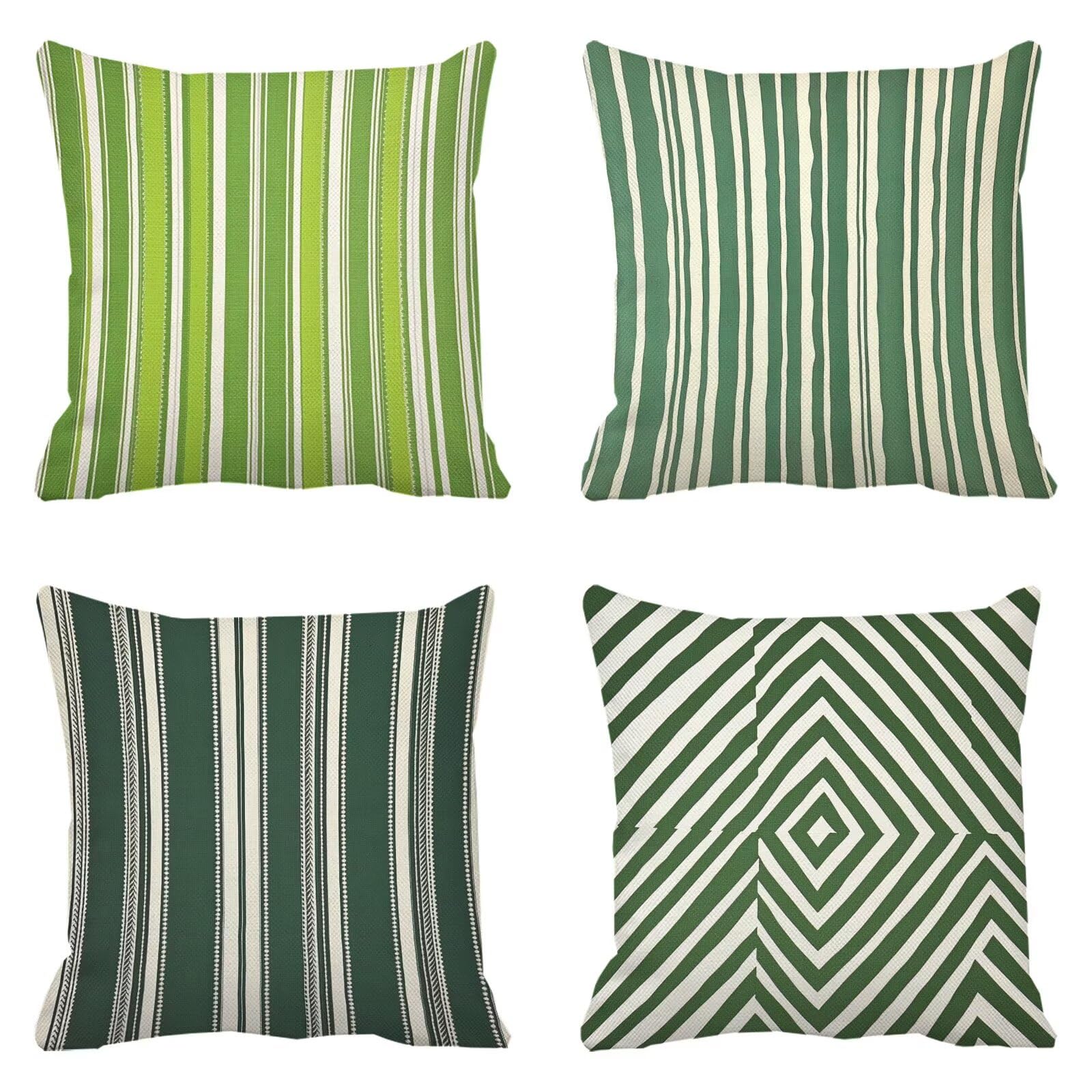 Housse coussin imperméable 45x45 vert fini les oreillers mouillés de jardin k-1015