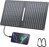 Vista 1 de Ecosonique 15W Small Solar Charger Panels with USB C USB A Fast Charging Foldable Emergency Power Panels for Camping Backpacking Compatible with