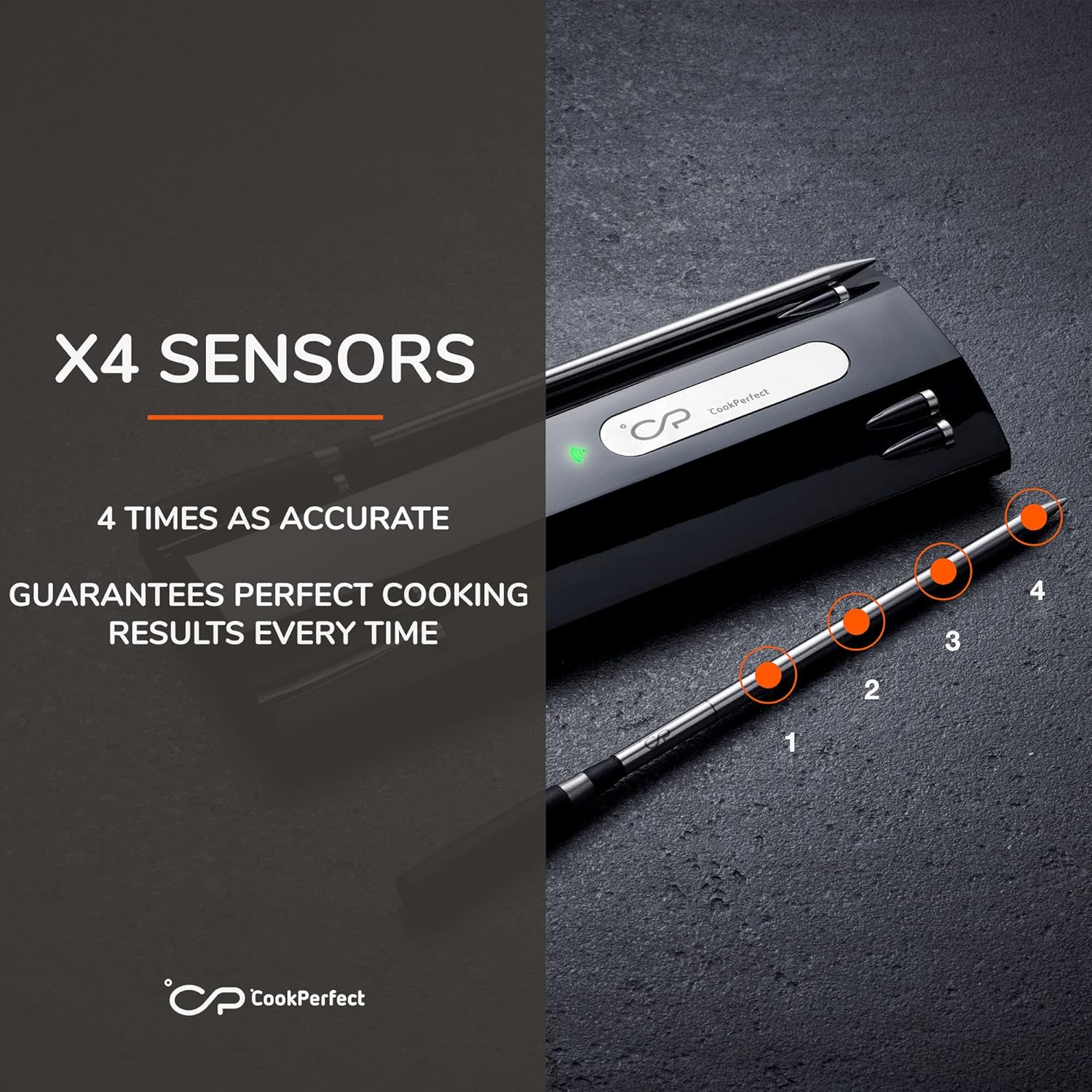 review CookPerfect Pro | Unlimited Range | WiFi & Bluetooth Meat Thermometer | Wireless Meat Thermometer for Grilling and Smoking | for The Oven, Grill, Kitchen, BBQ, Smoker, Rotisserie (1 Probe Included)