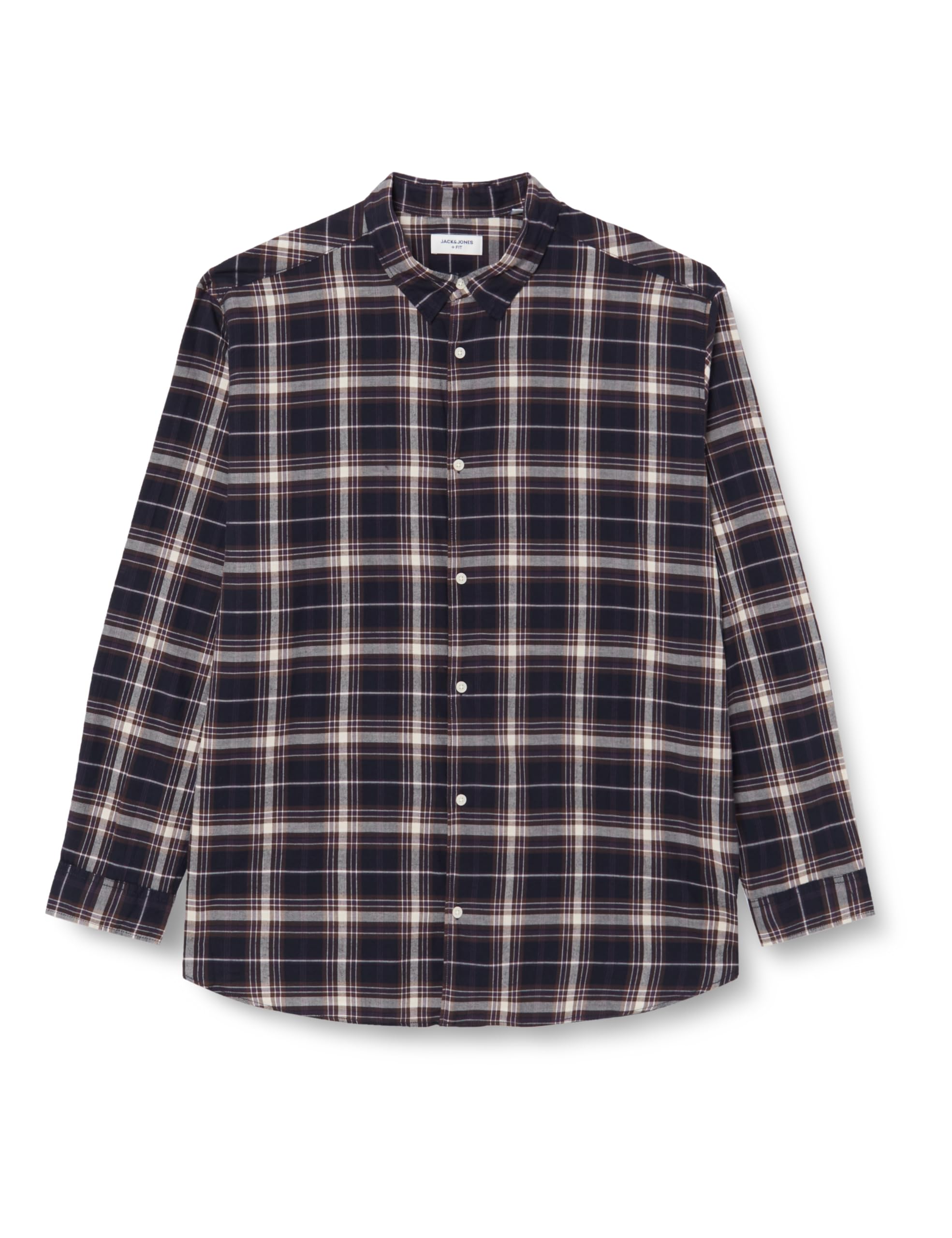 JACK & JONES Men's Jorjoshua Check Shirt Ls Pls Casual Shirt, Outer Space, 4XL