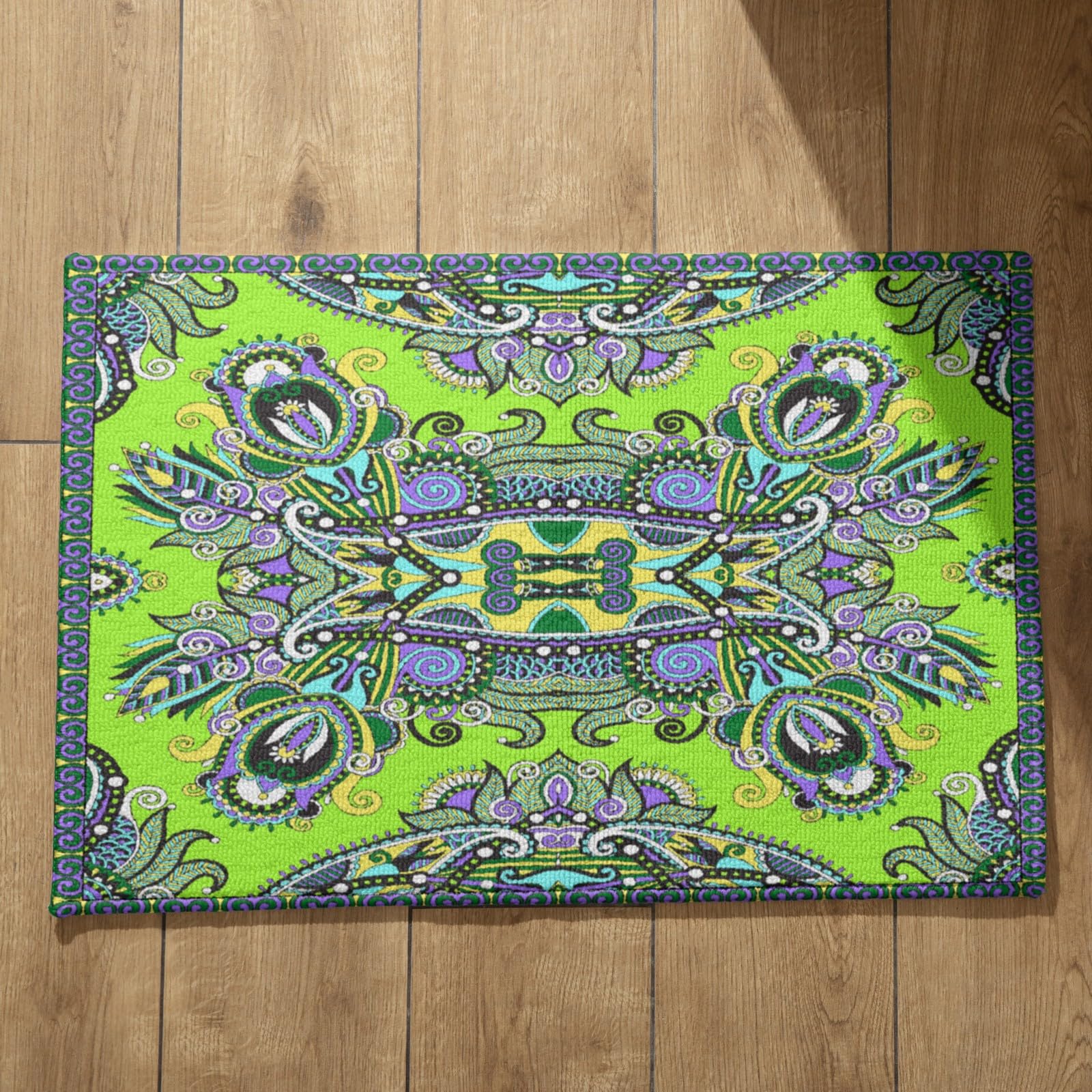 Tapis de cuisine 50x80cm absorbant et rétro géométrique CEVAN