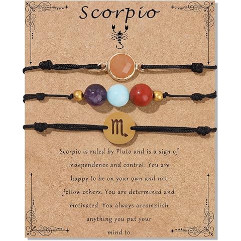 Zodiac Birthstone Bracelet for Women 8mm Natural Stone Bracelet Healing Crystals Je...