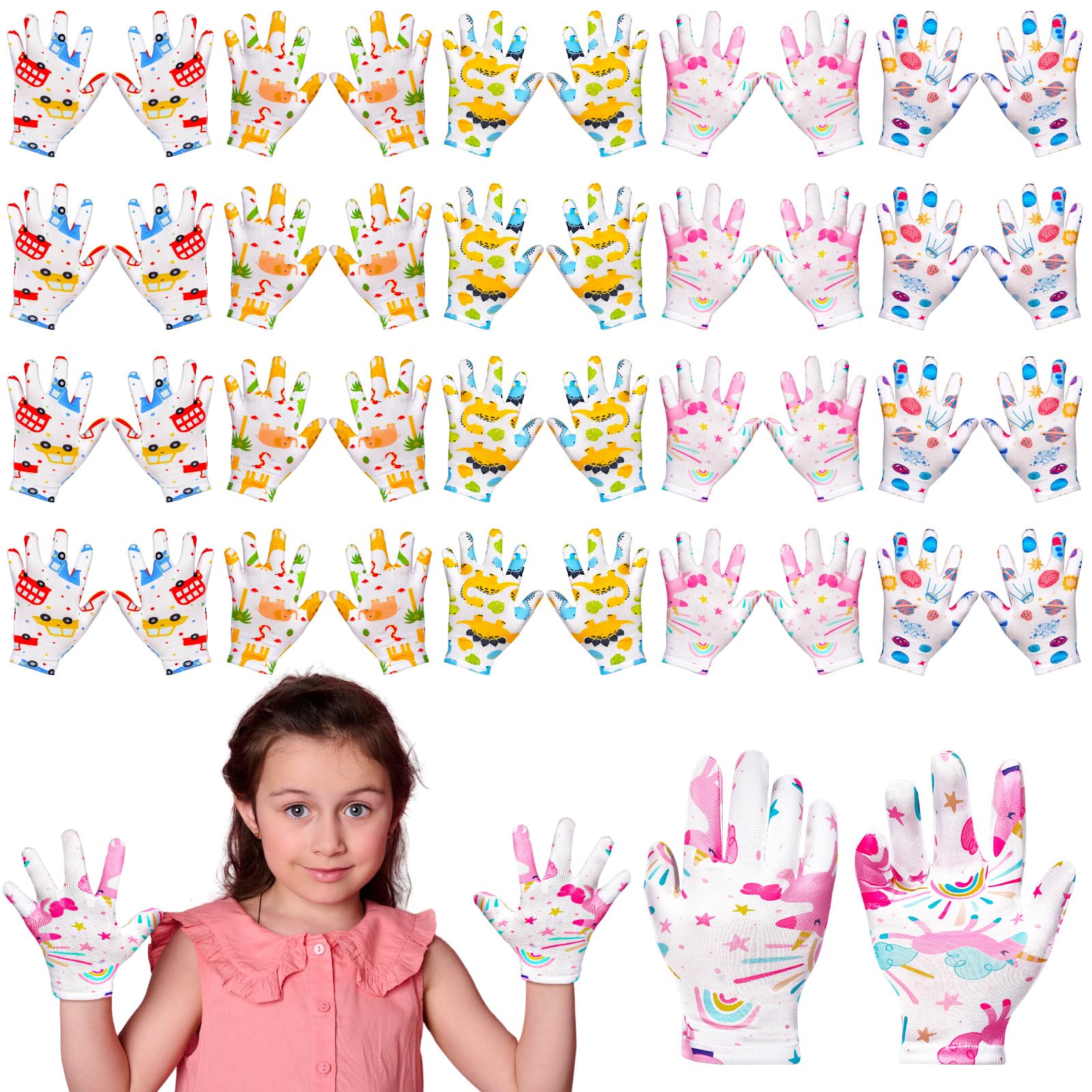 Xtinmee 20 Pairs Eczema Gloves for Kids Cotton Moisturizing Gloves for Sensitive Irritated Skin Eczema Reusable Elastic Hand Cover Soft and Does Not