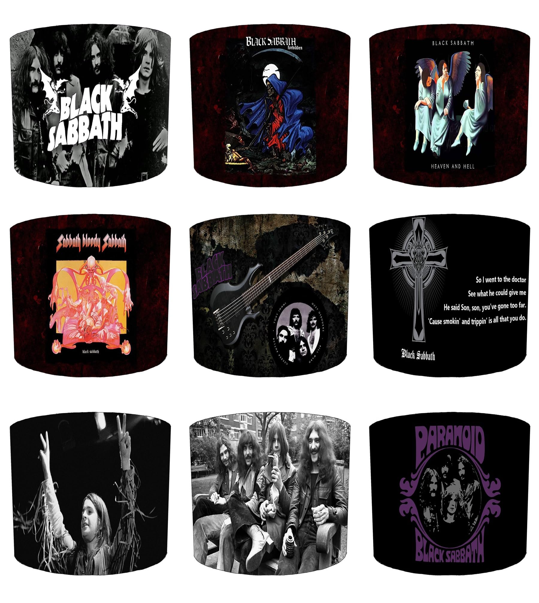 Rock Music Band Lampshade in 9 Designs and 3 Sizes for Ceiling Light Shades Pendant or Table Lamp Ozzy Osbourne Prince of Darkness