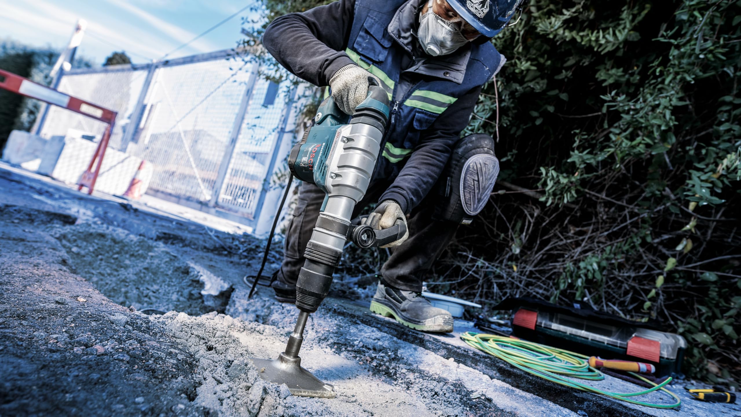 Bosch Professional 1x Costipatori per Codoli SDS max (per Ghiaia, Terreno, 150 x 150 mm, Accessorio Martello Perforatore)