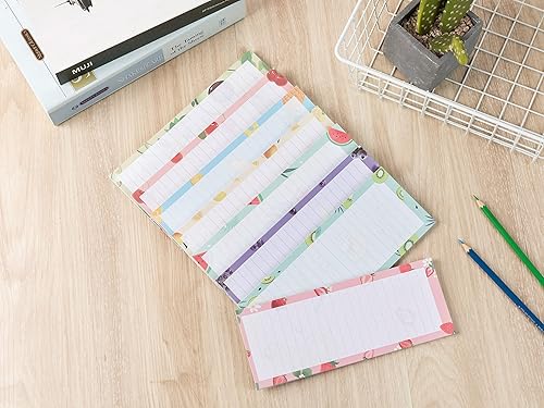 Miniatura 5 de amassan Cuaderno de bolsillo de metal y bloc de notas magnético, bloc de notas para lista de comestibles, lista de tareas, listas de compras,