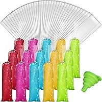 Vista 8 de Yexiya 400 bolsas de plástico para helados, bolsas de molde de helado desechables, bolsa de paletas con embudo de silicona para hacer dulces