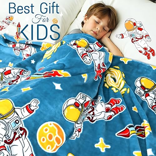 Miniatura 9 de Manta de unicornio que brilla en la oscuridad para niñas, manta de vellón de unicornio arcoíris, regalo de unicornio, manta suave y cálida para niños