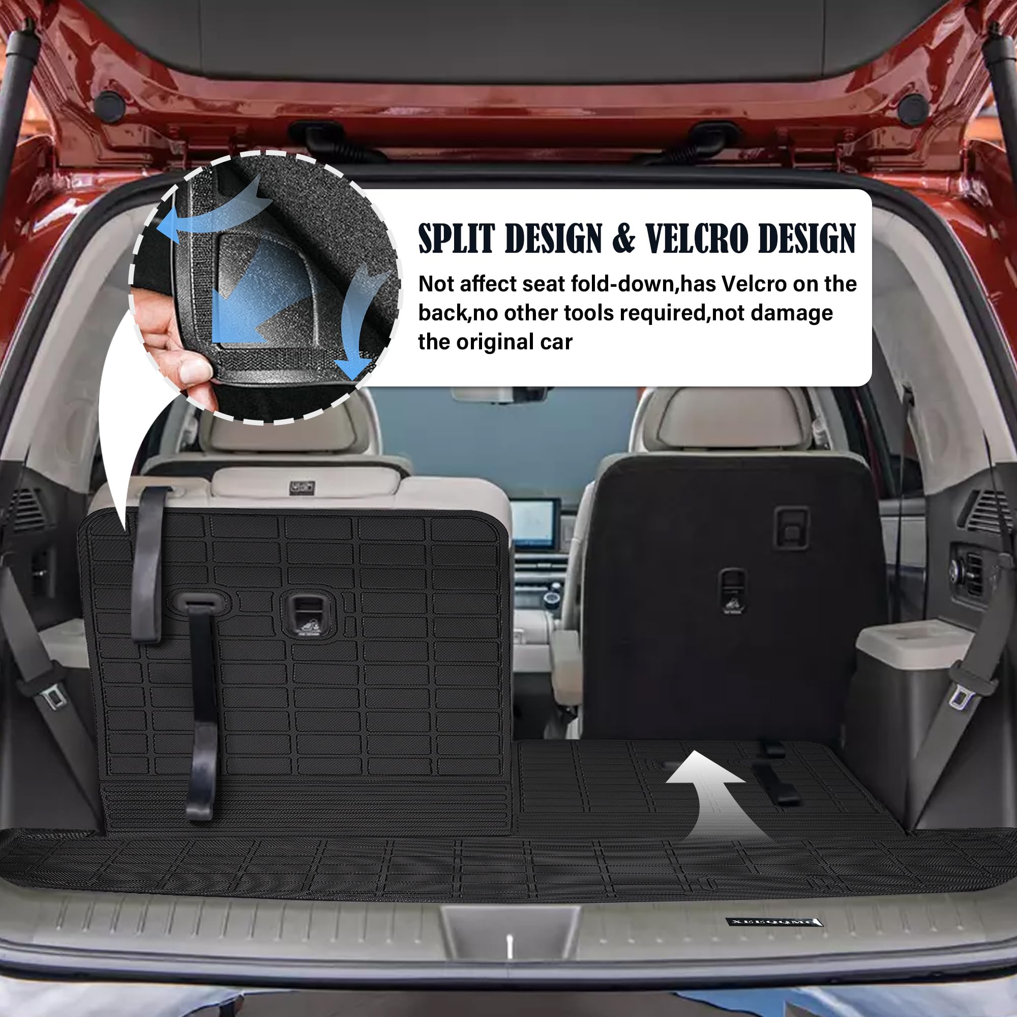 Thinzyou - Tapete De Carga Compatible Con Hyundai Palisade 2020-2025 Para Maletero De Hyundai Palisade - Forro De Maletero TPE Para Todo Tipo De Clima, Protector De Asiento Trasero Palisade 2024