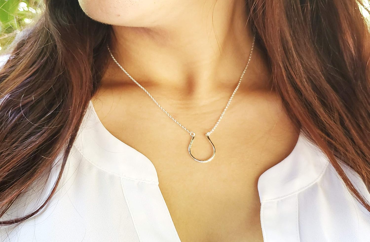 Horseshoe Necklace – Sterling Silver Lucky Charm – Handmade in Raleigh, NC - Image 4