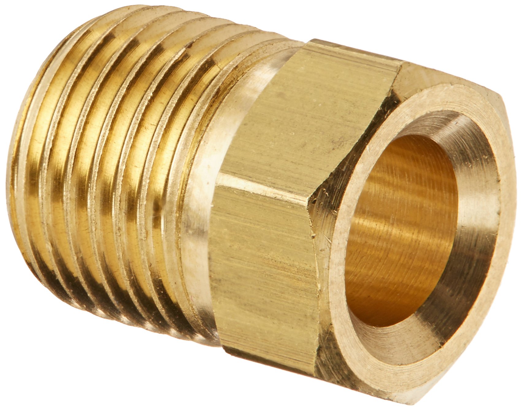 Weatherhead Eaton Weatherhead 100X4 Brass CA360 Inverted Flare Brass Fitting, Nut, 1/4