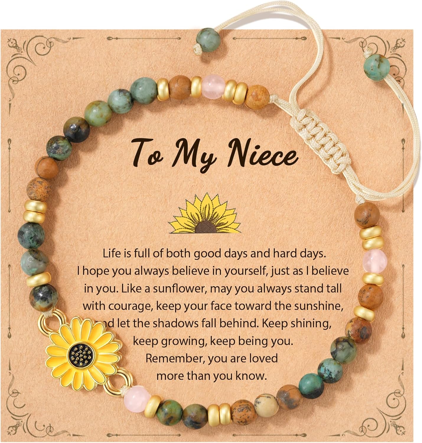 Tarsus Sunflower Gifts for Women – Symbol of Positivity, Strength & Love, Gift for Birthday, Christmas, or Thank You Occasion, Sunshine Sunflower Bracelet for Friends Coworkers Daughter...