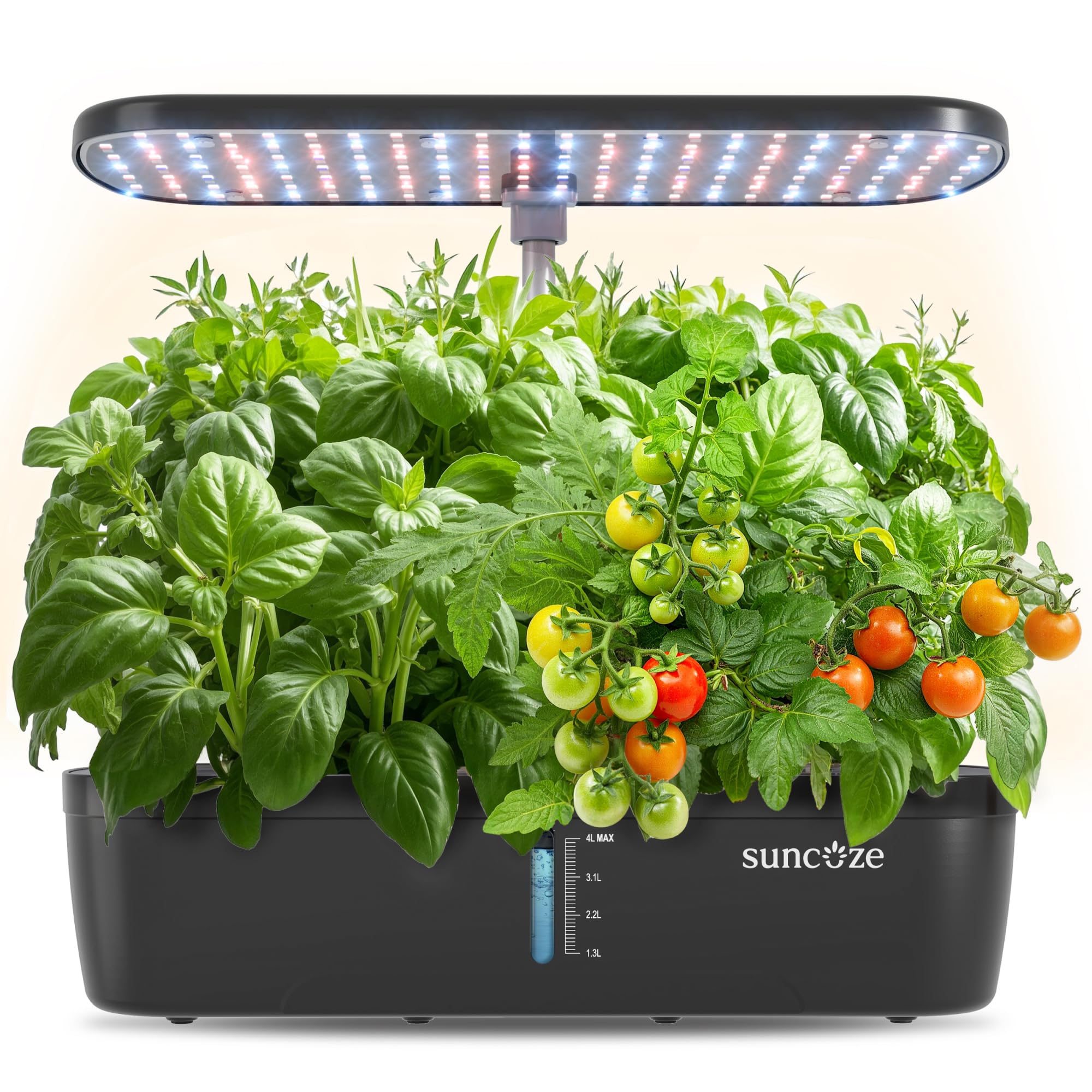 SUNCOZE 12 Pod Hydroponics System Black